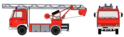 Loewe 4126 - H0 - Iveco Magirus Zeta  90M5 - DL18 Berliner Feuerwehr